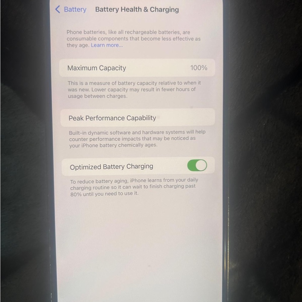 I phone 14 pro max 100%battery life with original box and charger - Picture 3 of 4